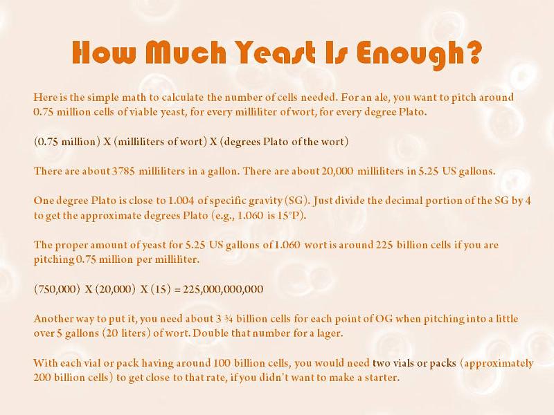 Hogtown Brewers/Beer Recipe Formulation Yeast/Slide17